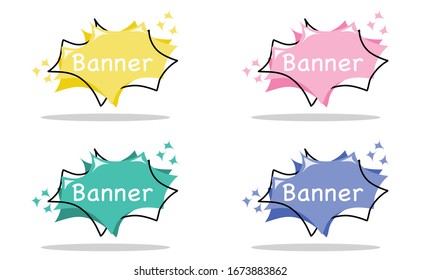 Conjunto de banners vectoriales abstractos modernos