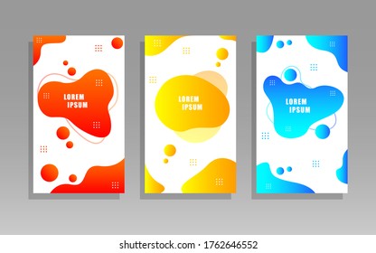 Conjunto de banners vectoriales abstractos modernos. Formas geométricas planas con varios colores. Las plantillas están listas para utilizarse en el diseño web o de impresión.