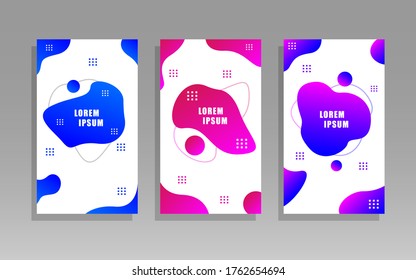Conjunto de banners vectoriales abstractos modernos. Formas geométricas planas con varios colores. Las plantillas están listas para utilizarse en el diseño web o de impresión.