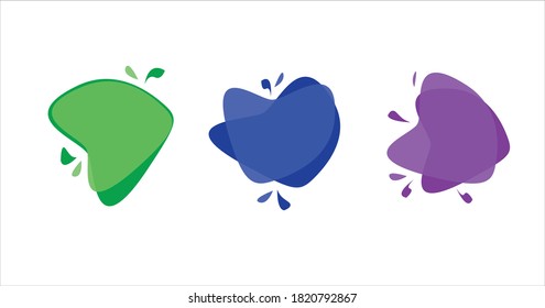 Set of modern abstract vector banners with white background