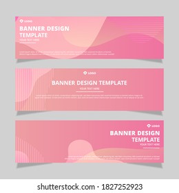 Set of modern abstract vector banners design. Template ready for use in web or print design.