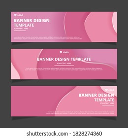 Set von modernen abstrakten Vektorbannern Design. Vorlage für den Einsatz im Web- oder Printdesign.