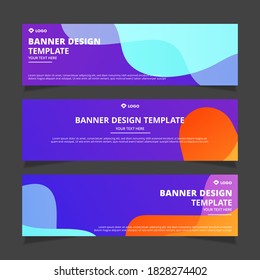 Set of modern abstract vector banners design. Template ready for use in web or print design.