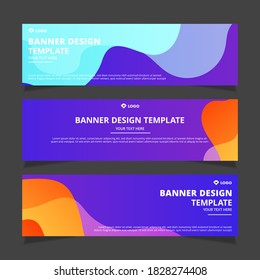 Set of modern abstract vector banners design. Template ready for use in web or print design.