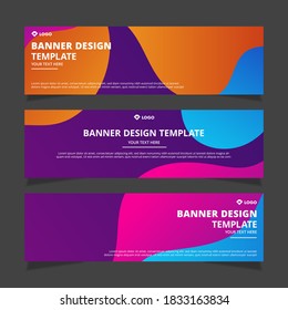 Conjunto de diseño de banners vectoriales abstractos modernos. Plantilla lista para ser utilizada en diseño web o de impresión.