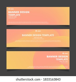 Set von modernen abstrakten Vektorbannern Design. Vorlage für den Einsatz im Web- oder Printdesign.
