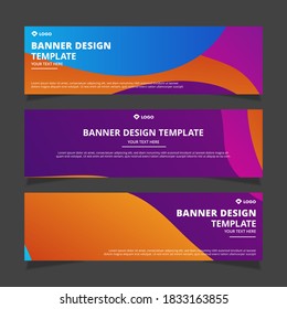Set of modern abstract vector banners design. Template ready for use in web or print design.