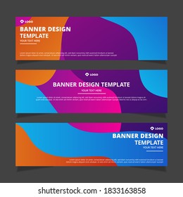 Set of modern abstract vector banners design. Template ready for use in web or print design.
