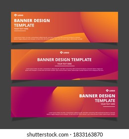 Conjunto de diseño de banners vectoriales abstractos modernos. Plantilla lista para su uso en diseño web o de impresión.
