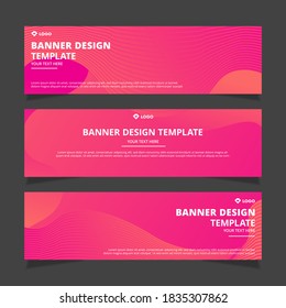 Set von modernen abstrakten Vektorbannern Design. Vorlage für den Einsatz im Web- oder Printdesign.