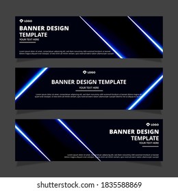 Conjunto de diseño de banners vectoriales abstractos modernos. Plantilla lista para su uso en diseño web o de impresión.