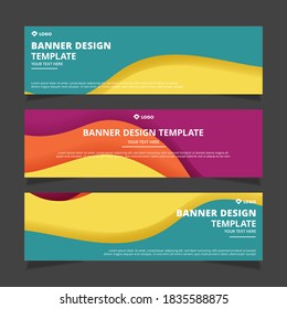 Conjunto de diseño de banners vectoriales abstractos modernos. Plantilla lista para ser utilizada en diseño web o de impresión.