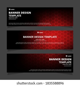 Set of modern abstract vector banners design. Template ready for use in web or print design.