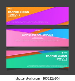 Set of modern abstract vector banners design. Template ready for use in web or print design.