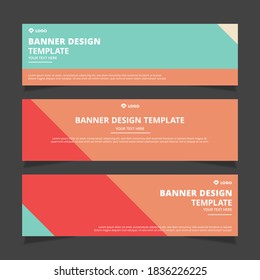 Set of modern abstract vector banners design. Template ready for use in web or print design.