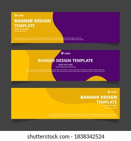 Set of modern abstract vector banners design. Template ready for use in web or print design.