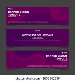 Set of modern abstract vector banners design. Template ready for use in web or print design.