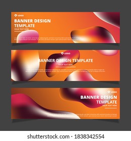 Set of modern abstract vector banners design. Template ready for use in web or print design.