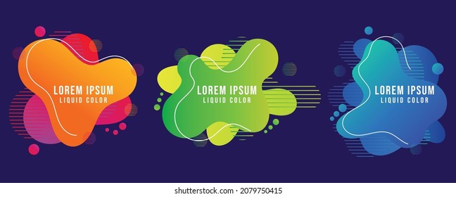 Set of modern abstract vector banners. Flat geometric shapes of different colors. Template ready for use in web or print design.