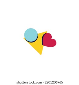 Set of modern abstract vector banners. Flat geometric shapes
