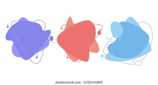 Set of modern abstract vector banners. Flat geometric shapes .Template ready for use in web or print design.