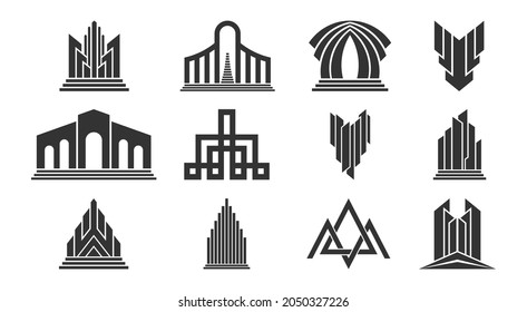 Set of modern abstract vector logos