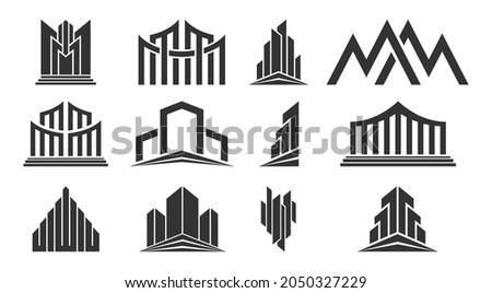 Set of modern abstract vector logos