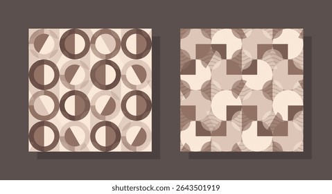 Set of modern aesthetic, abstract geometric seamless patterns.Hand drawn geometric backdrop ideas for textile, home decor, banner, poster, template, business, carpet and rugs, wall paper, ceramic.