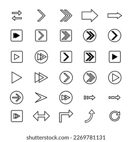 Set von modernen Pfeilsymbol