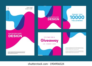 Set modern background with overprint color design.
