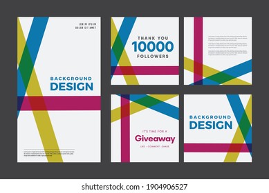 Establece un fondo moderno con un diseño de color sobreimpreso.