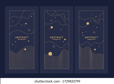 A set of modern backgrounds with abstract elements and dynamic shapes.