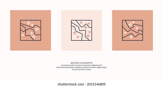 A set of modern backgrounds with abstract elements and dynamic shapes. Vector illustration.