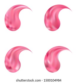 Set of modern backgrounds with yin or yang. Oriental original east style. Trendy soft color pastel. Pink fluid colorful gradient shapes for your mobile app and screens.