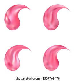 Set of modern backgrounds with yin or yang. Trendy soft color pastel. Asian original east style. Pink fluid colorful gradient shapes for your mobile app and screens.