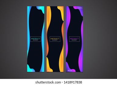 Set of modern banner design. Abstract modern banner template for web