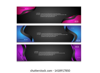 Set of modern banner design. Abstract modern banner template for web