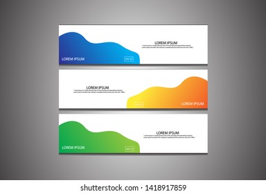Set of modern banner design. Abstract modern banner template for web