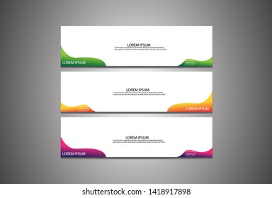 Set of modern banner design. Abstract modern banner template for web