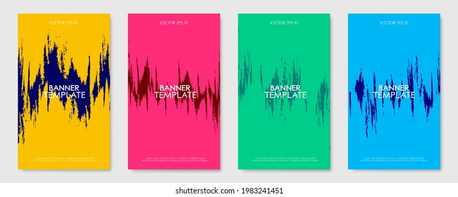 Conjunto de plantillas modernas de diseño de banners con color gris para promoción de medios.