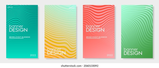 Set of modern banner design template with waves for promotion, infographic and presentation. Vector