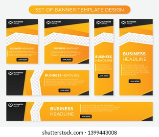 set of modern banner template design with modern and simple concept user for web page, ads, annual report, banner, background, backdrop, flyer, brochure, card, poster, presentation layout 