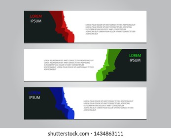 Set of modern banner template design, vector eps10