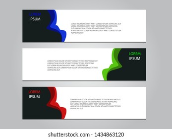 Set of modern banner template design, vector eps10