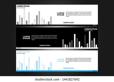 Set modern banner template design for web.