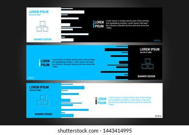 Set modern banner template design for web.