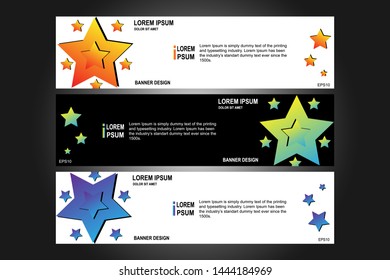 Set modern banner template design for web.