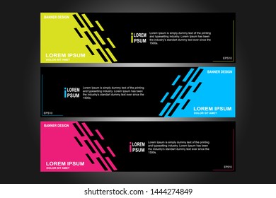 Set modern banner template design for web.