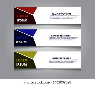 Set of modern banner template design. Vector