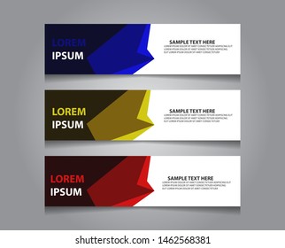 Set of modern banner template design. Vector